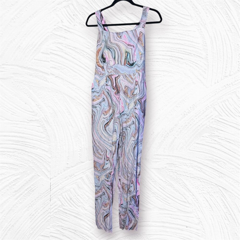 Anthropologie Hutch • Marbleized Overalls • Jumpsuit • Purple and Blue •…